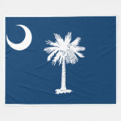 South Carolina State Vlag Print Patriot Fleece Deken (Voorkant (Horizontaal))