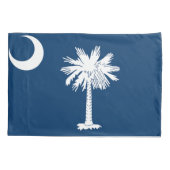 South Carolina State Vlag Print Patriot Kussensloop (Achterkant)