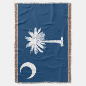 South Carolina State Vlag Print Patriottisch Deken (Voorkant Verticaal)