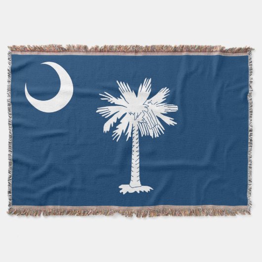 South Carolina State Vlag Print Patriottisch Deken (Voorkant)