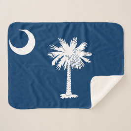 South Carolina State Vlag Print Patriottisch Sherpa Deken