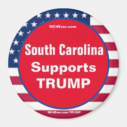 South Carolina steunt TRUMP Patriotic magnet (Voorkant)