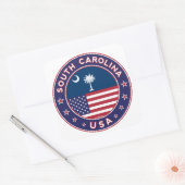 South Carolina sticker, phone case, tote bag Vierkante Sticker (Envelop)