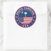 South Carolina sticker, phone case, tote bag Vierkante Sticker (Tas)