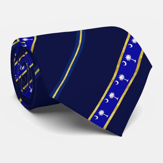 South Carolina stripes vlag Stropdas (Opgerold)