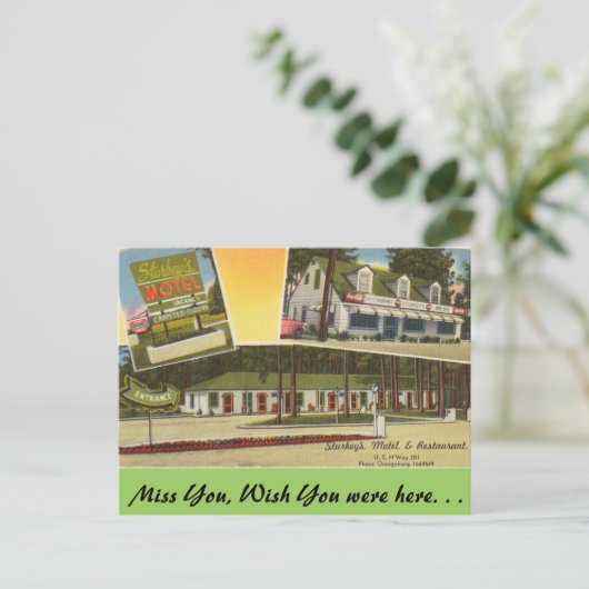 South Carolina, Sturkey's Motel, Orangeburg Briefkaart (Staand voorkant)