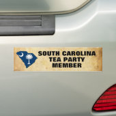 SOUTH CAROLINA TEA ARTIJ BUMPERSTICKER (Op auto)