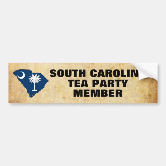 SOUTH CAROLINA TEA ARTIJ BUMPERSTICKER (Voorkant)