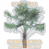 South Carolina Territory Tree, de Palmetto Sticker (Voorkant)