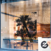 South Carolina Territory Tree staat voor Sabal Pal Raamsticker (Cafe Raam)