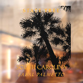 South Carolina Territory Tree staat voor Sabal Pal Raamsticker (Vel 2)
