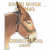 South Carolina Territory Werkdier De Muilezel Sticker (Voorkant)