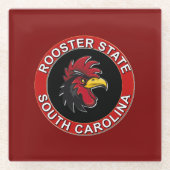 SOUTH CAROLINA THE ROOSTER STATE GLAZEN ONDERZETTER (Voorkant)