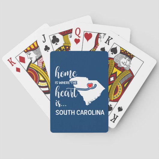South Carolina thuis is het hart daar Pokerkaarten (Achterkant)