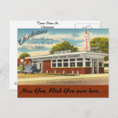 South Carolina, Tower Drive-In, Charleston Briefkaart (Voorkant / Achterkant)