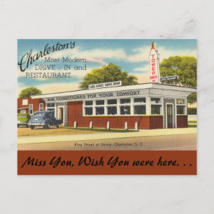 South Carolina, Tower Drive-In, Charleston Briefkaart