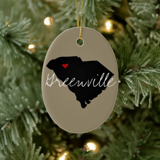 South Carolina Town Keramisch Ornament (Boom)