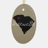 South Carolina Town Keramisch Ornament (Links)