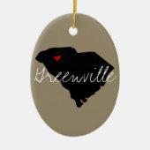 South Carolina Town Keramisch Ornament (Voorkant)