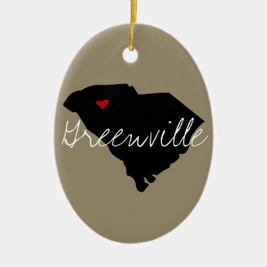 South Carolina Town Keramisch Ornament (Voorkant)