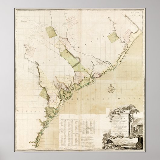 South Carolina Townships Poster (Voorkant)