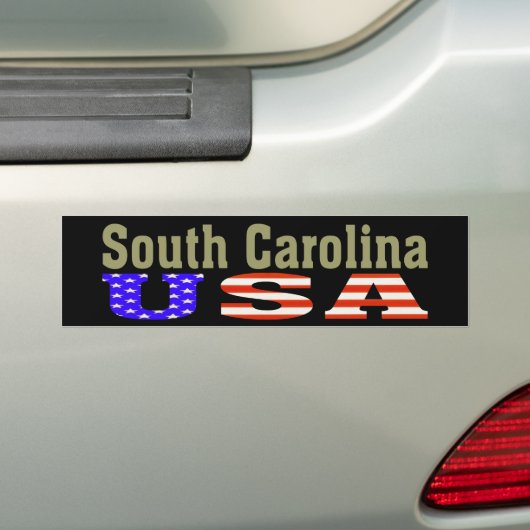 South Carolina USA. Bumpersticker (Op auto)