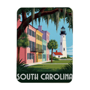 South Carolina USA Laagland Kust Reis 🌴 Magneet