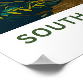 South Carolina Verenigde Staten Reisprint Poster (Hoek)