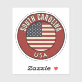 South Carolina Verenigde Staten van Amerika Sticker (Vel)