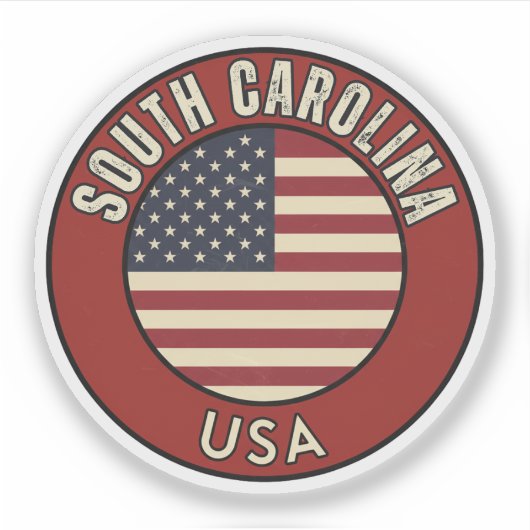 South Carolina Verenigde Staten van Amerika Sticker (Voorkant)