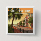  South Carolina Vierkante Button 5,1 Cm (Voorkant)