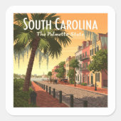  South Carolina Vierkante Sticker (Voorkant)