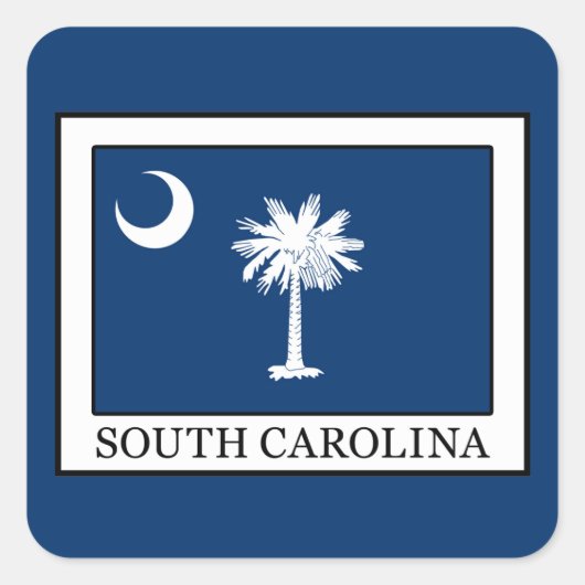South Carolina Vierkante Sticker (Voorkant)