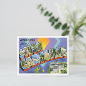 South Carolina Vintage Big Letters Briefkaart (Staand voorkant)