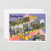 South Carolina Vintage Big Letters Briefkaart (Voorkant / Achterkant)