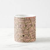South Carolina Vintage Road Map Mug Koffiemok (Center)