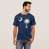 South Carolina vlag, Amerikaanse vlag T-Shirt (Voorkant volledig)