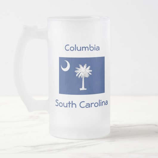 South Carolina Vlag Kaart Stad Mok (Links)