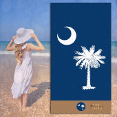 South Carolina vlag & monogrammen / badhanddoek
