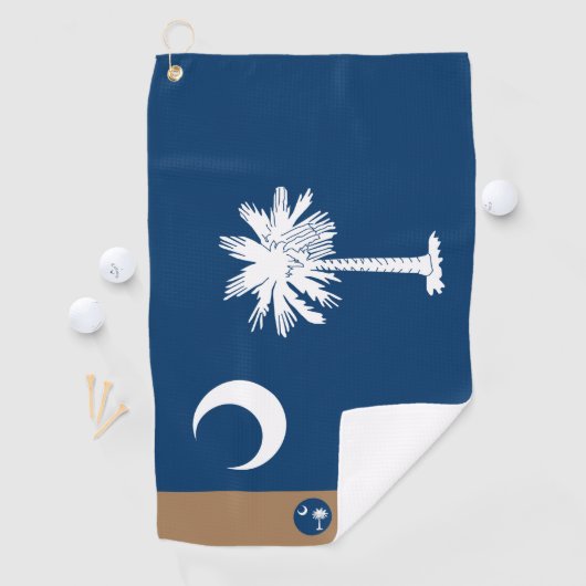 South Carolina vlag & monogrammen / golfhanddoek (Insitu)