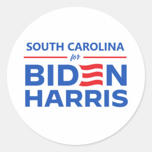 South Carolina voor Biden Harris Ronde Sticker