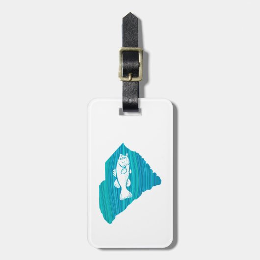 South Carolina Wave Vist Bagagelabel (Voorkant verticaal)