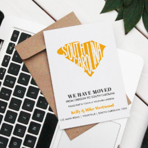 SOUTH CAROLINA We hebben verhuisd Nieuw adres Nieu Briefkaart