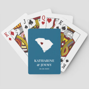 South Carolina Wedding Favor Deck of Cards, kaart
