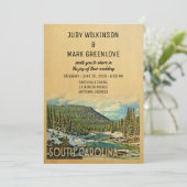South Carolina Wedding Invitation Natuur Kaart (Staand voorkant)