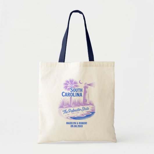 South Carolina Wedding Welcome Bag, State Love Tote Bag (Voorkant)