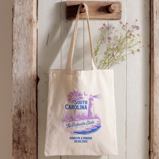 South Carolina Wedding Welcome Bag, State Love Tote Bag
