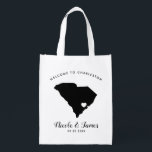 South Carolina Wedding Welcome Bag voor Hotel Gues Boodschappentas<br><div class="desc">Vul deze hotelwelkomsttas met je favoriete Zuid-Carolina-behandelingen voor gasten naar je bruiloft!</div>