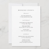 South Carolina Wedding Welcome Letter & Itinerary (Achterkant)
