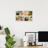 South Carolina, Wisconsin, Maine, Michigan Poster (Thuiskantoor)